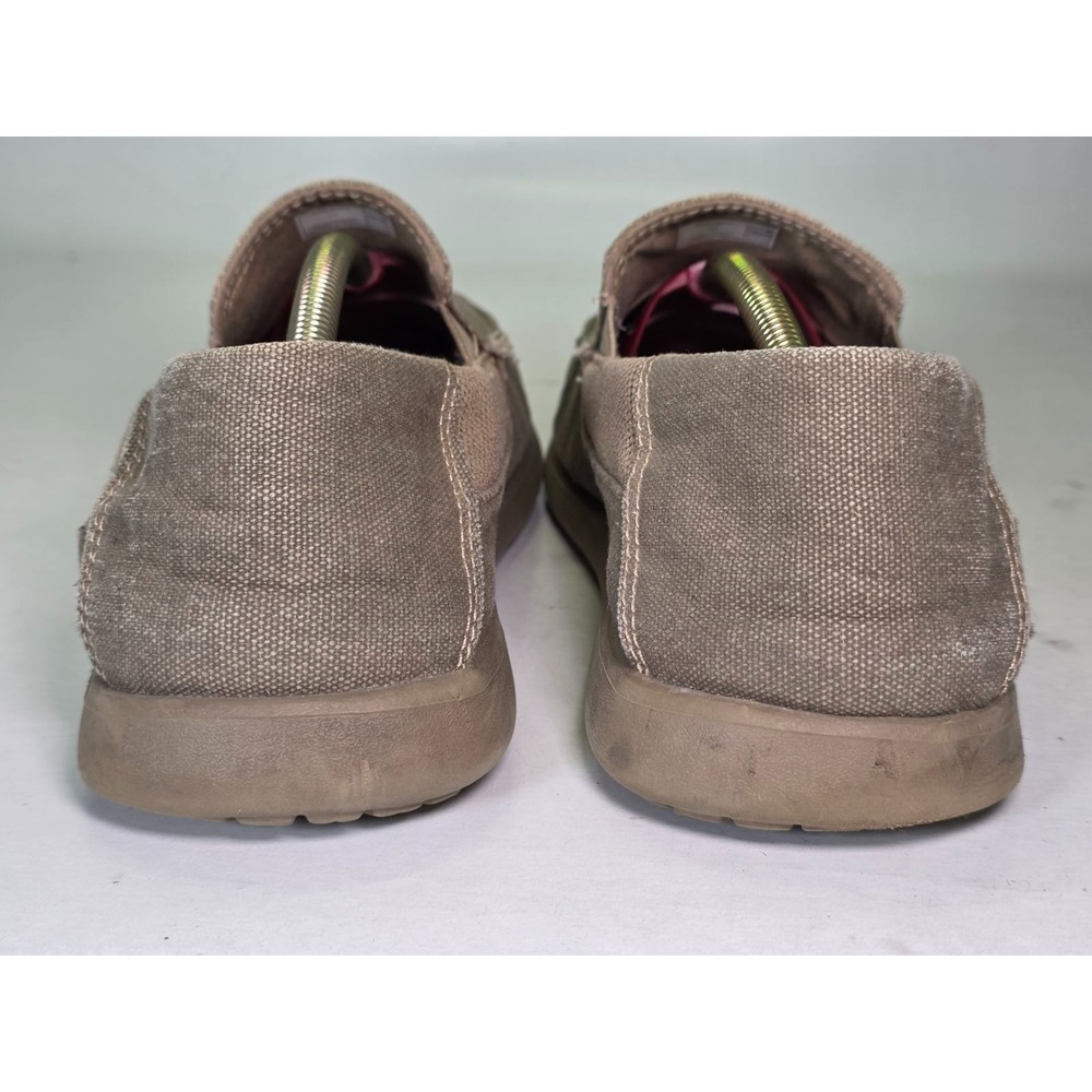 Crocs Santa Cruz 2 Luxe Men's Shoes Size 9 Beige Tan Canvas Slip On Loafers - Picture 7 of 11